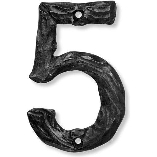 LHN5-P Log House Number 5, Pewter, 1 piece